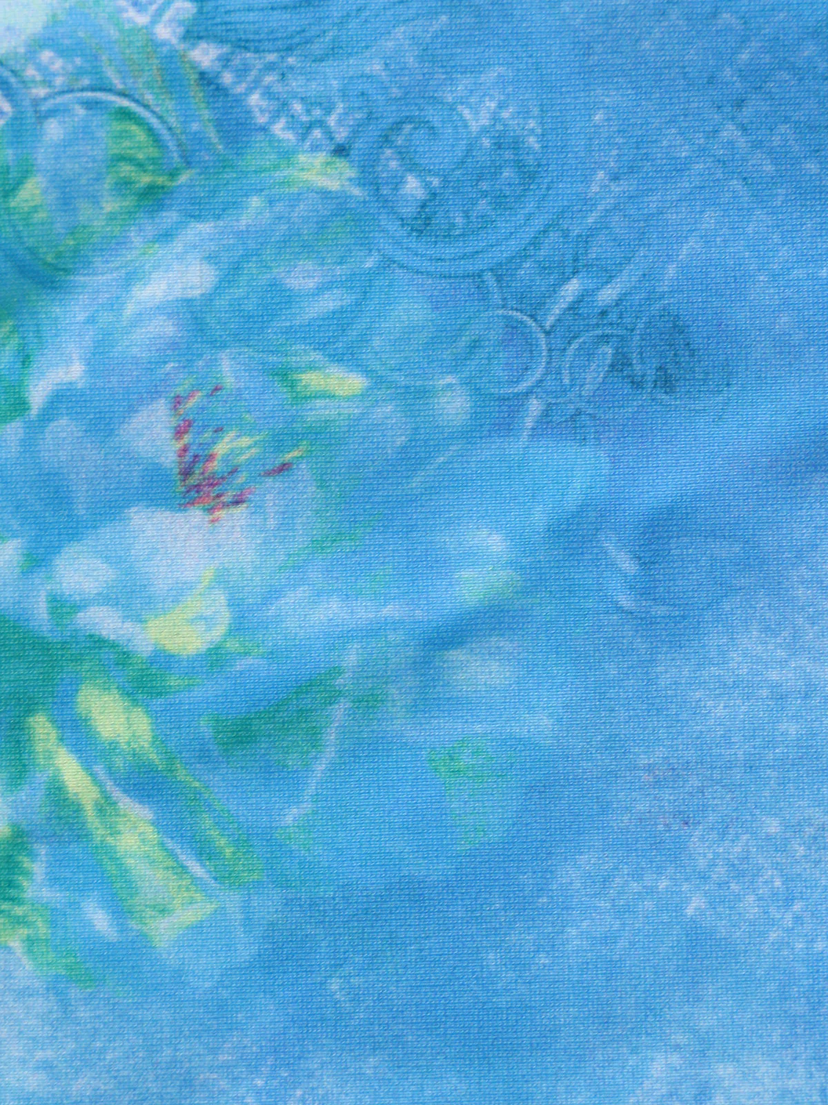Blue Flower Bud Bandeau Bikini Set - Image 3