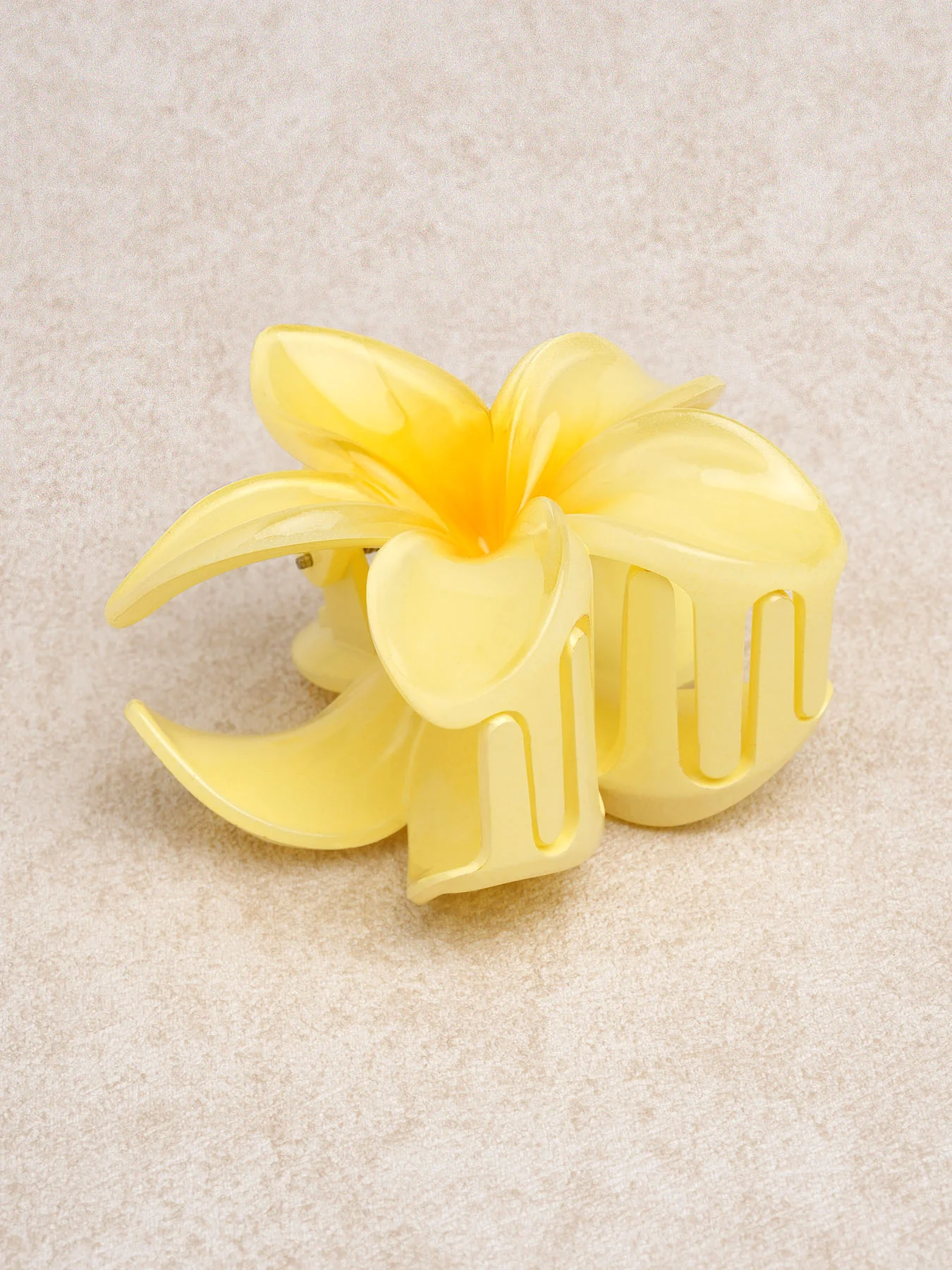 Yellow Acrylic Sunflower Hair Clip - Image 3