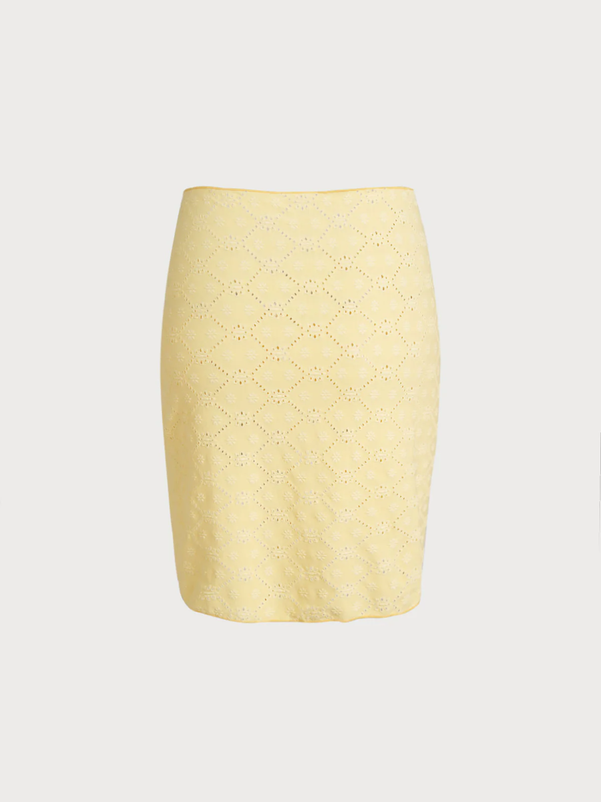 Yellow Floral Geometric Cover-Up Skirt - Image 7
