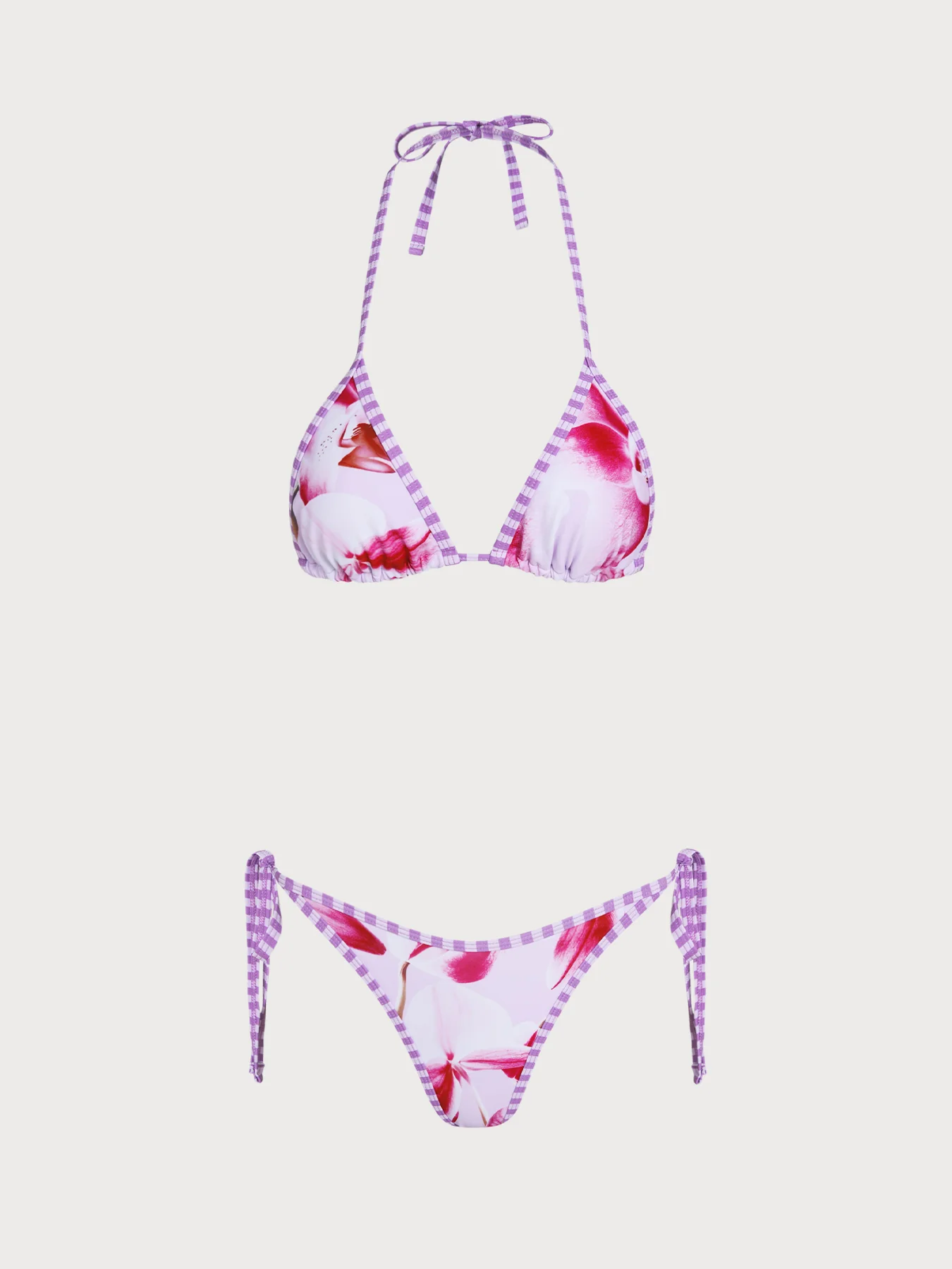 Yellow Floral Print Bikini Set - Image 11