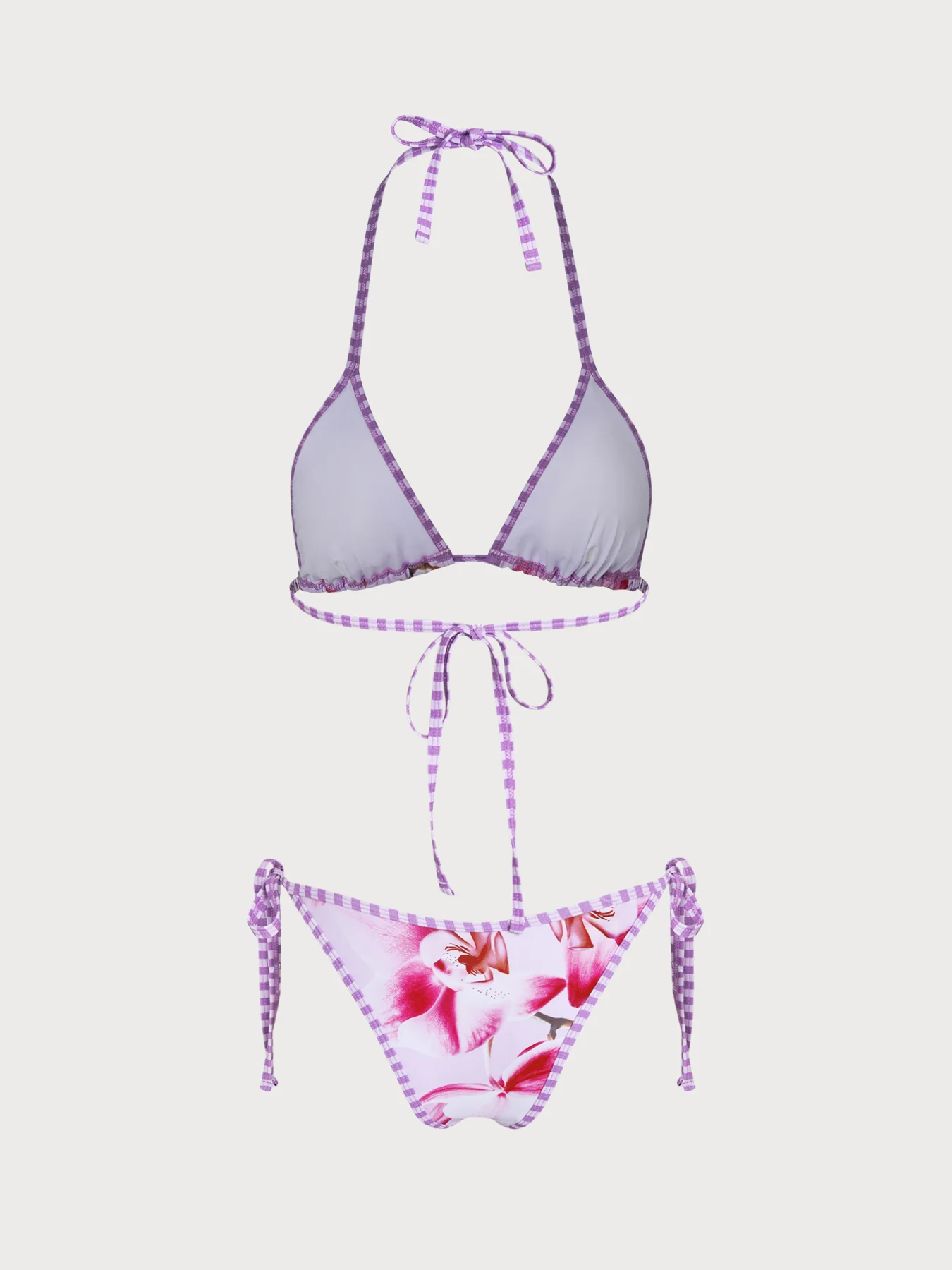 Yellow Floral Print Bikini Set - Image 12