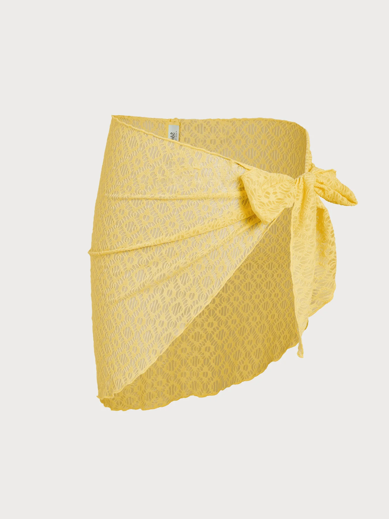 Yellow Metallic Bikini Three-Piece Set - Image 6