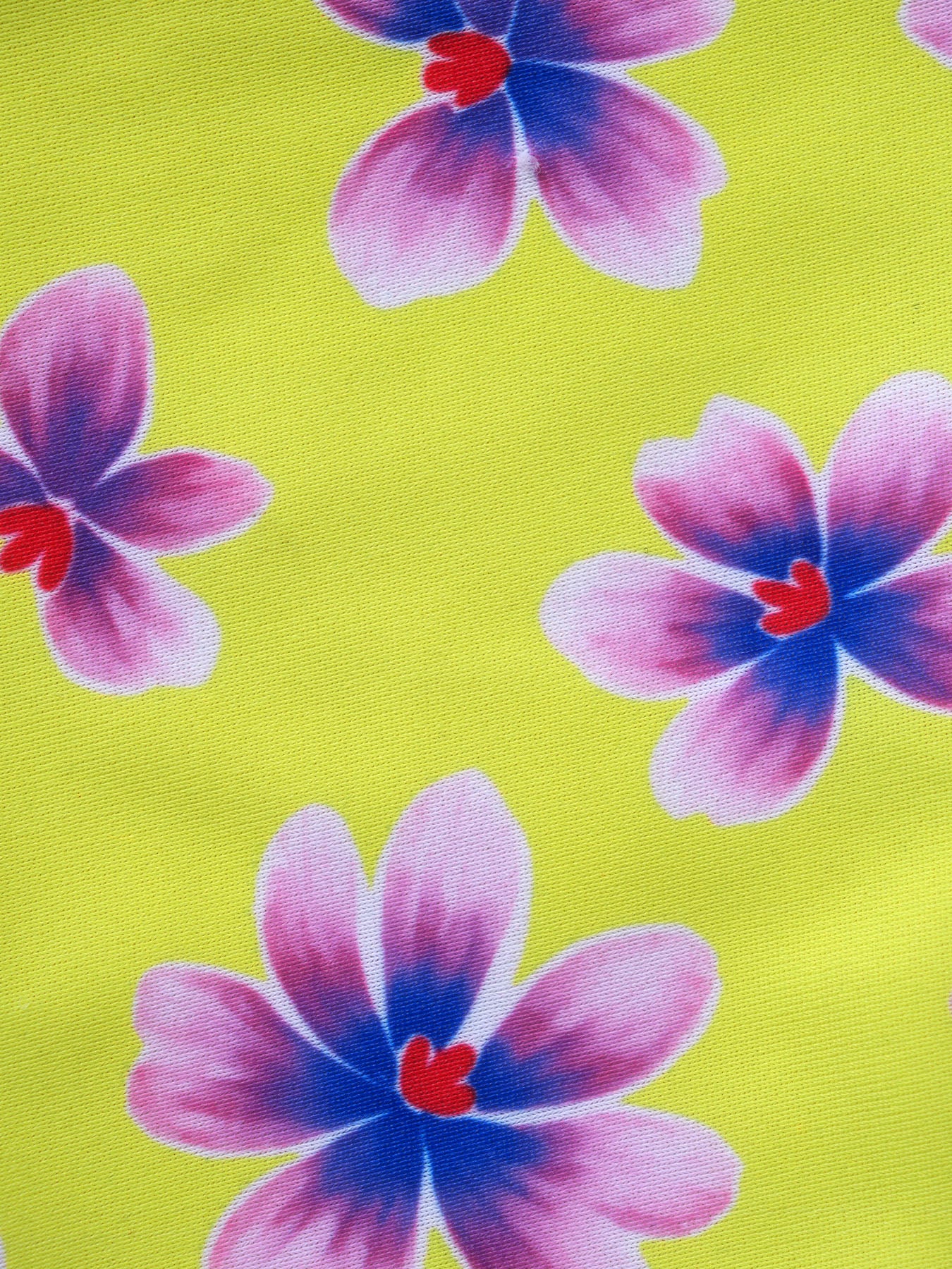 Yellow O-Ring Contrast Flower Bikini Set - Image 11