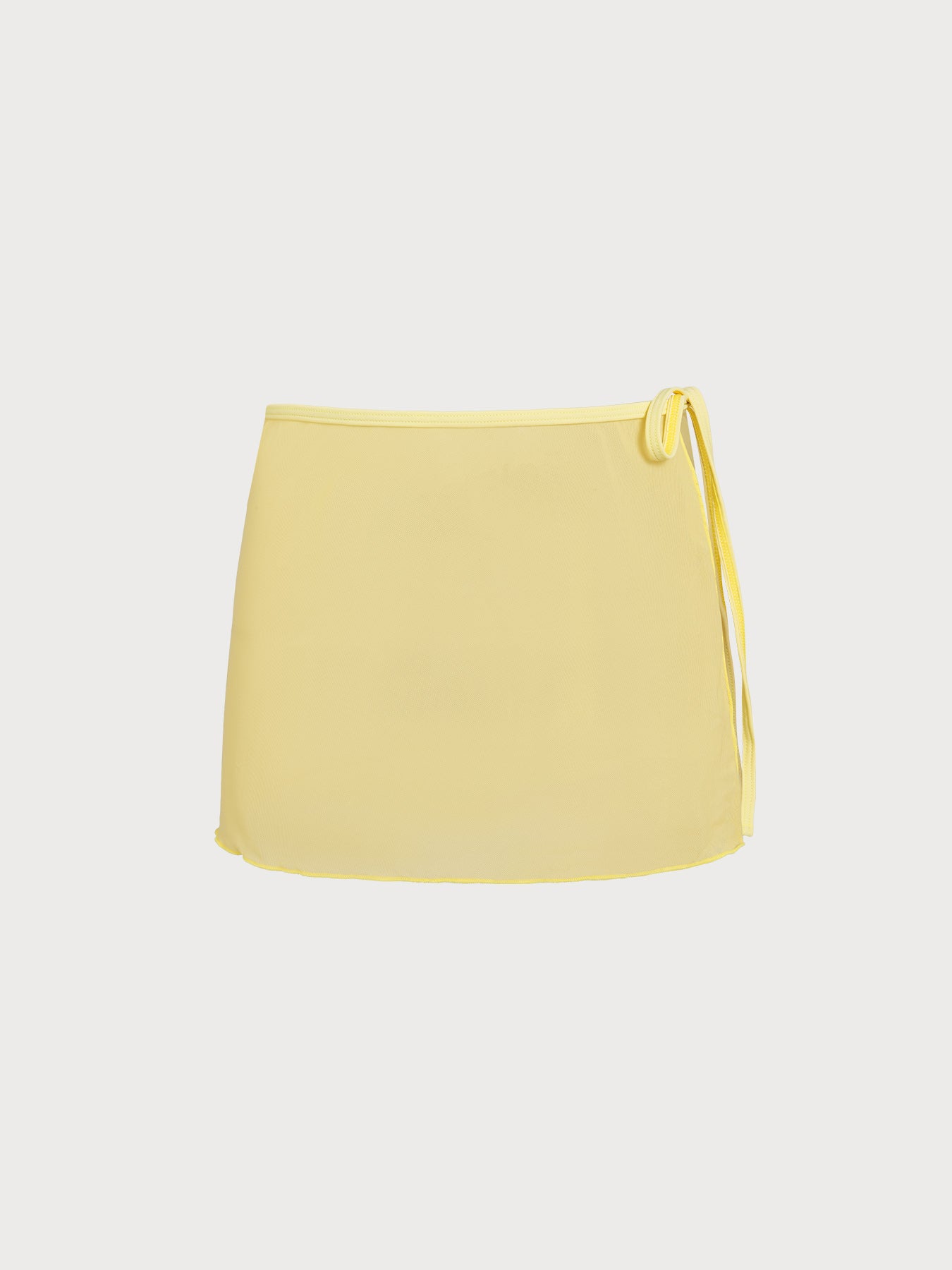 Yellow Ruffle Shirred Tankini Three-Piece Set - Image 11