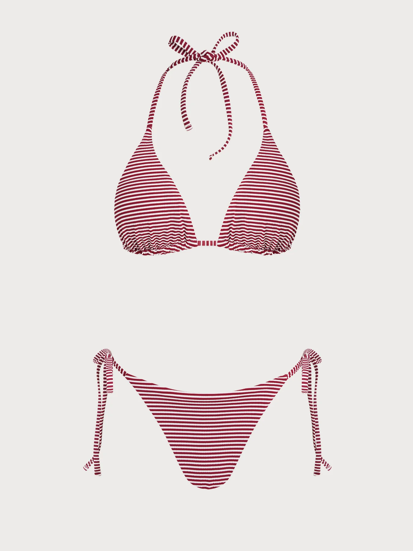 Yellow Striped Reversible Bikini Set - Image 23