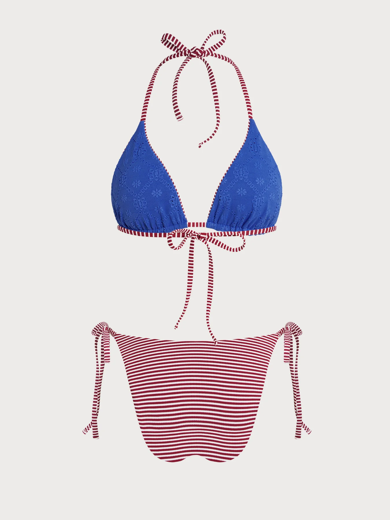 Yellow Striped Reversible Bikini Set - Image 24