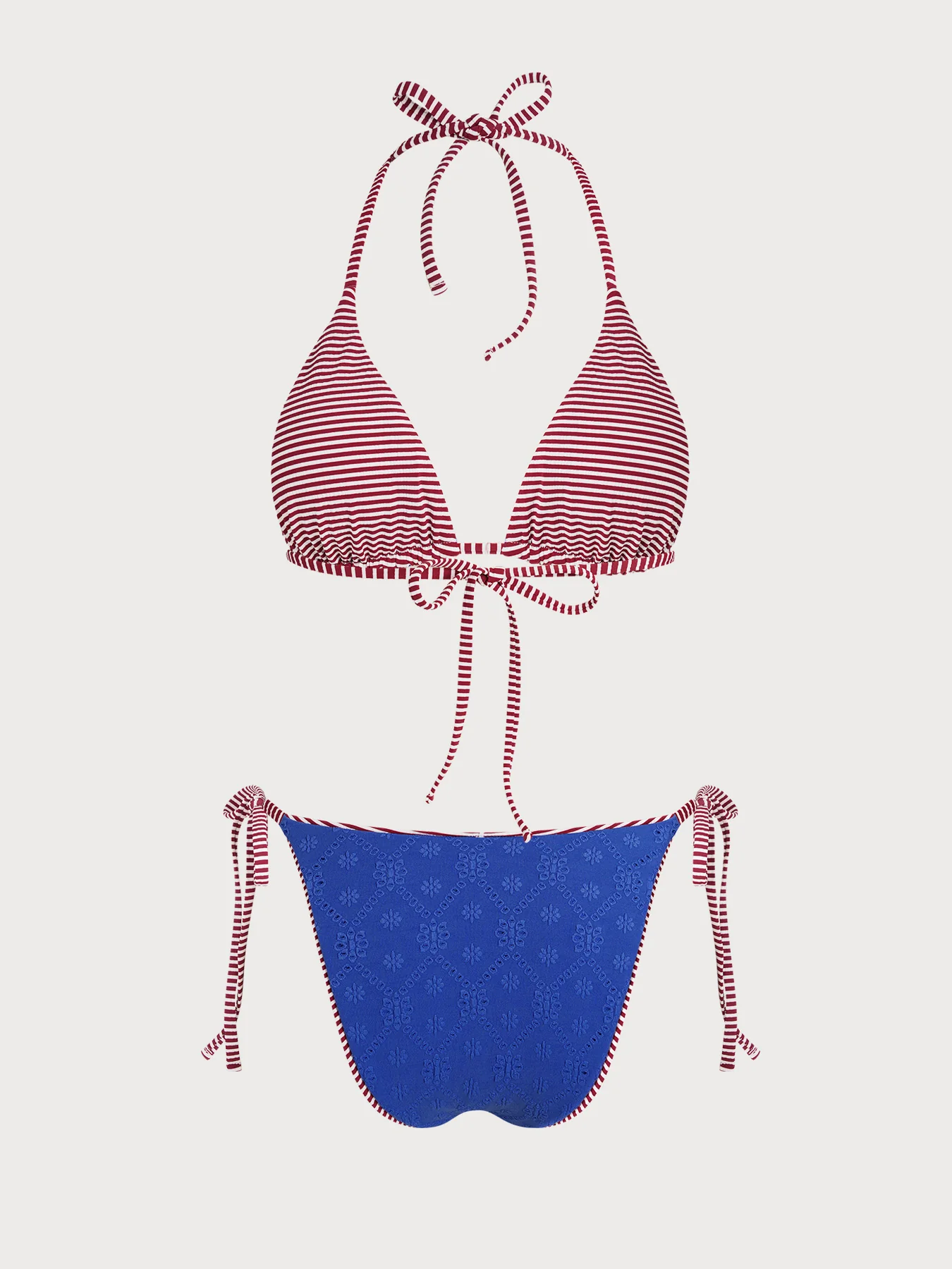 Yellow Striped Reversible Bikini Set - Image 25